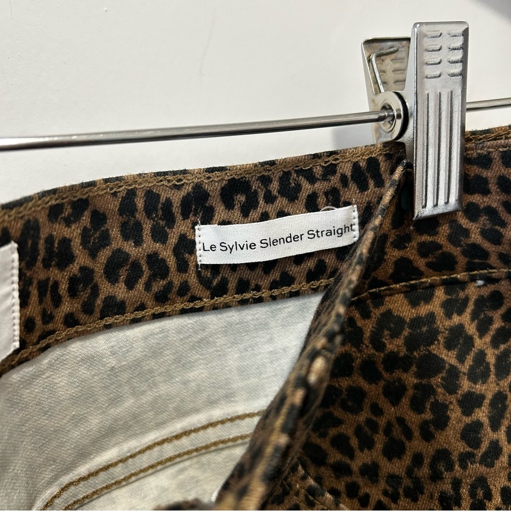 Frame Denim Leopard Print Skinny Jeans - Brown - Picture 6 of 9